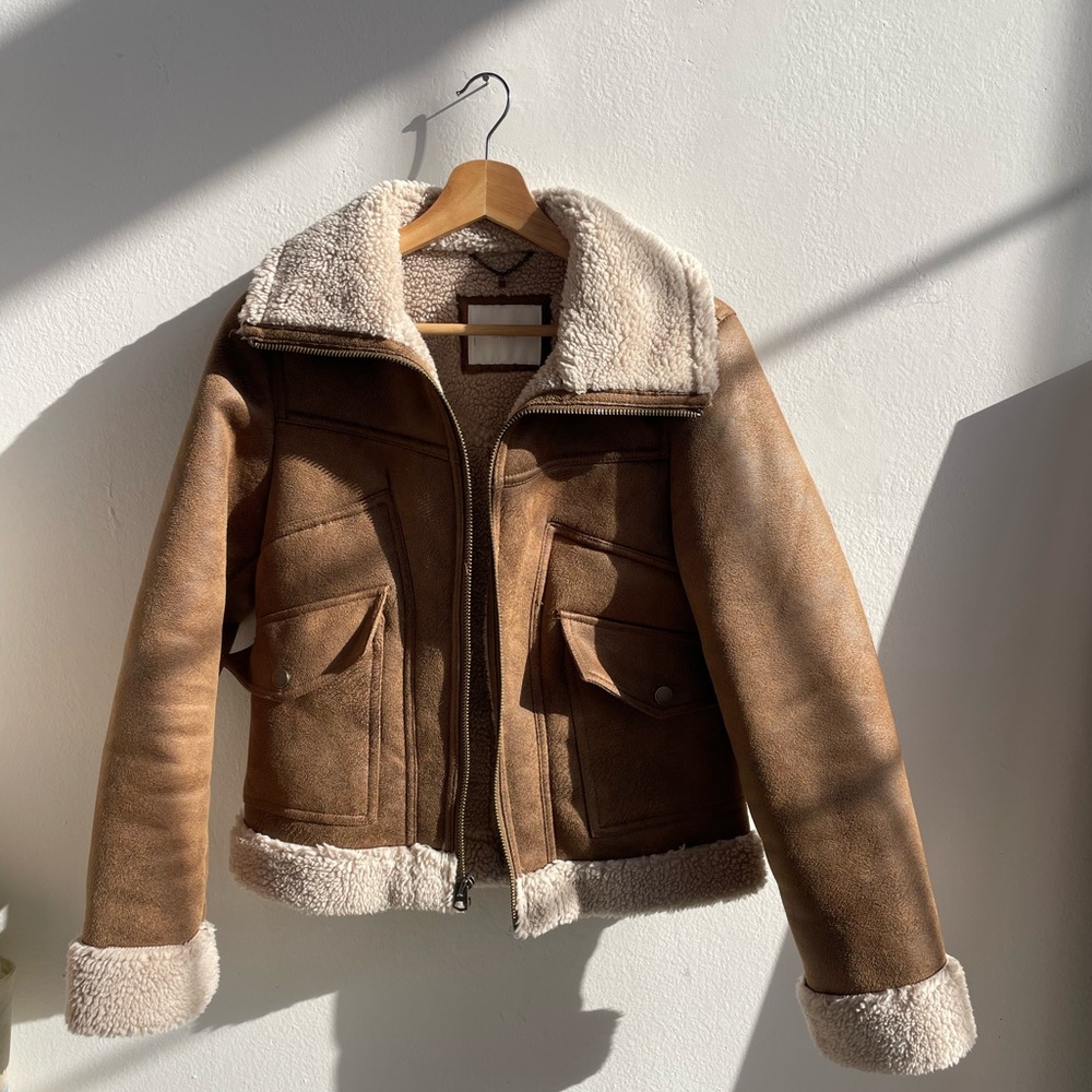 Faux Suede & Shearling Jacket